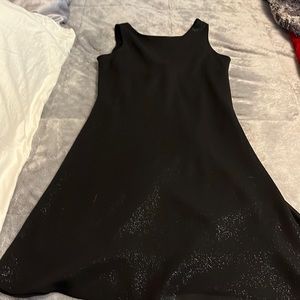 Knee high maxi dress black with sparkle